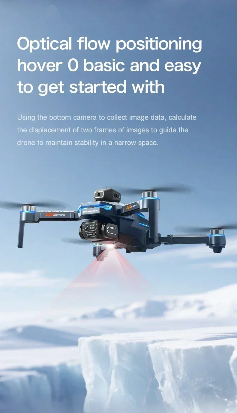 GT8 Dual Lens Camera Drone - 8K GPS Obstacle Avoidance Foldable Drone Tidesmit