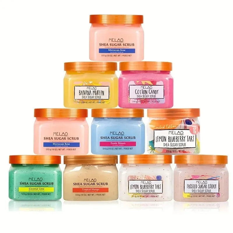 Organic Fruit Sugar Body Scrub | Exfoliating Shea Skin Polish by Tidesmit Scrubs Treatments Tidesmit