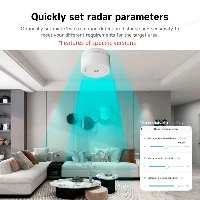 ZigBee MmWave Human Presence Sensor - Smart Home Motion Detector Tidesmit