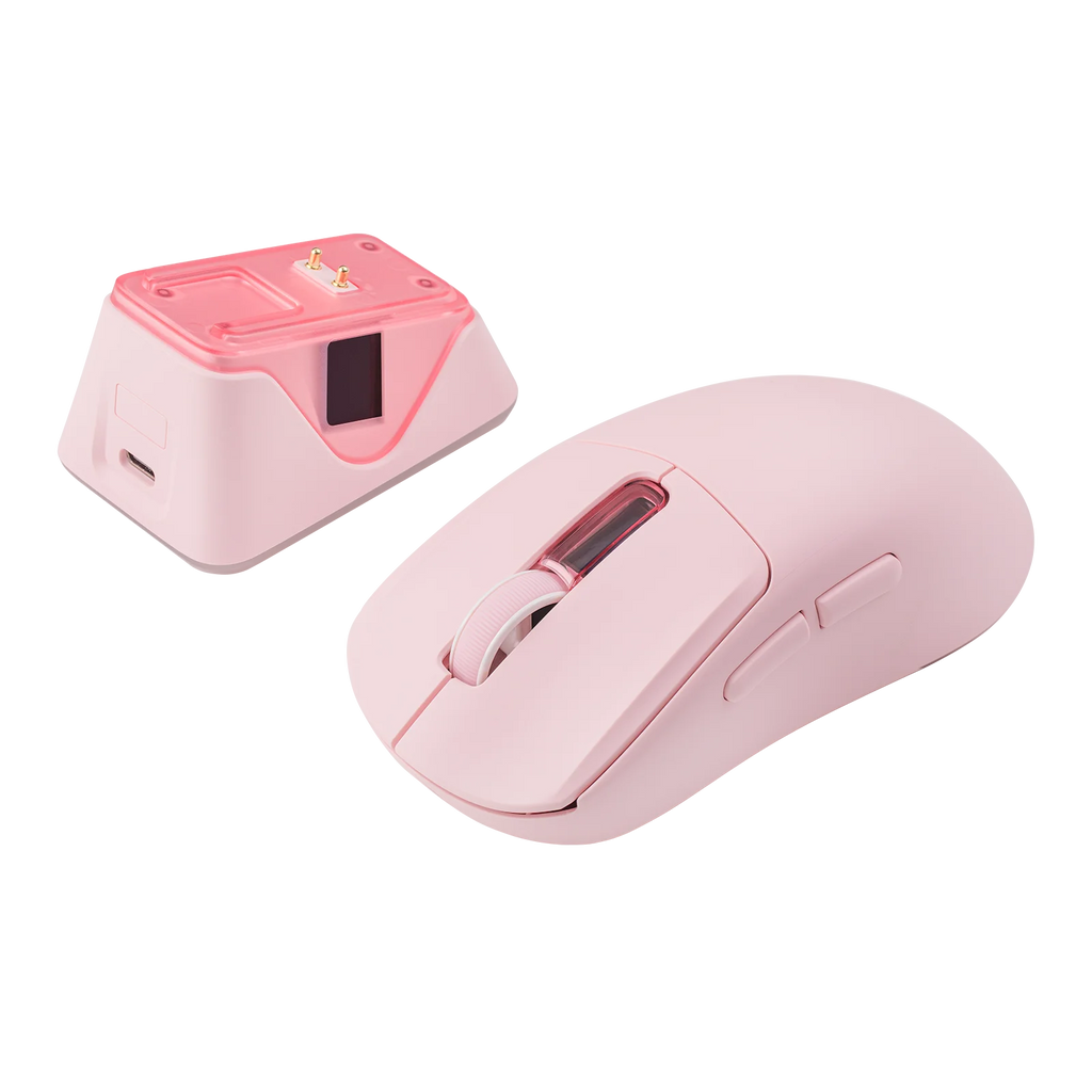 EPOMAKER NEX Lite Wireless Gaming Mouse Wired/Bluetooth/2.4Ghz Ergonomic PAW3311 Sensor Mouse with Dual-Screen for PC/Mac/Linux