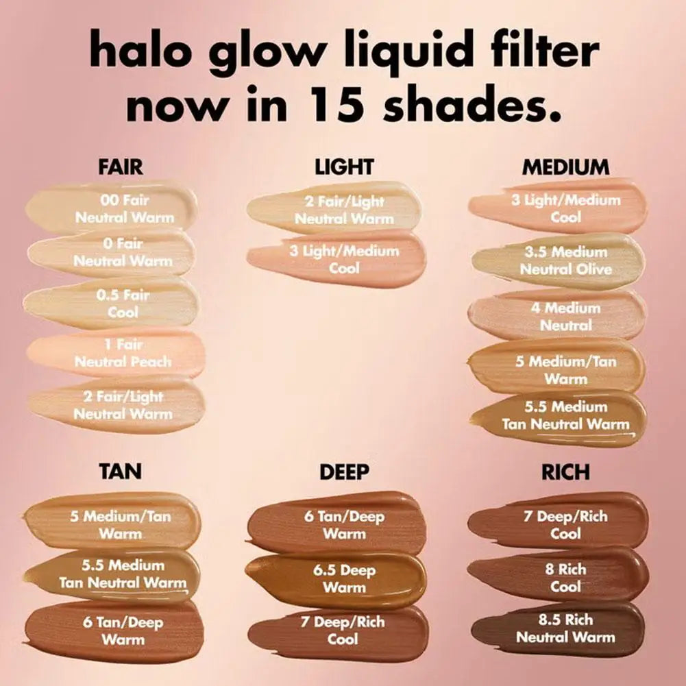 Tidesmit Halo Glow liquid filter highlighter and brightening makeup primer for radiant hydration face coverage