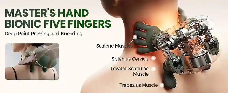 Electric Neck and Shoulder Massager with 4D Kneading and Heat Therapy Massage Roller Tidesmit