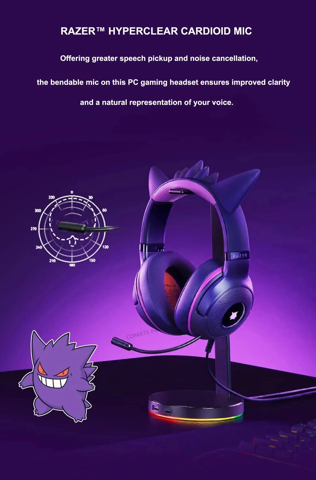 Gengar Gaming Headset Kraken V3 X USB Wired Audio | Tidesmit Tidesmit