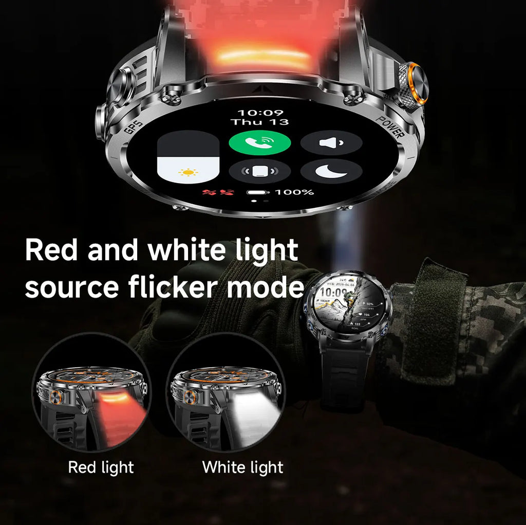 New T-Rex3 Ultra GPS Smartwatch 1100mAh Battery Compass 3ATM Waterproof Outdoor Sports Military Grade Tracker for Android IOS