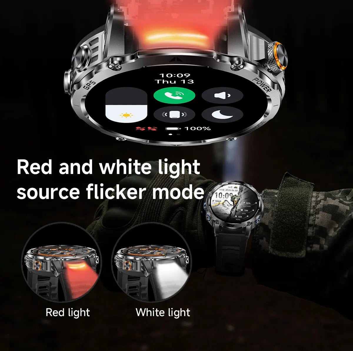 T-Rex 3 Military Grade 1100mAh Battery Smart Watch 10ATM Waterproof GPS Compass Altimeter Call AMOLED Men Swim Sports Smartwatch