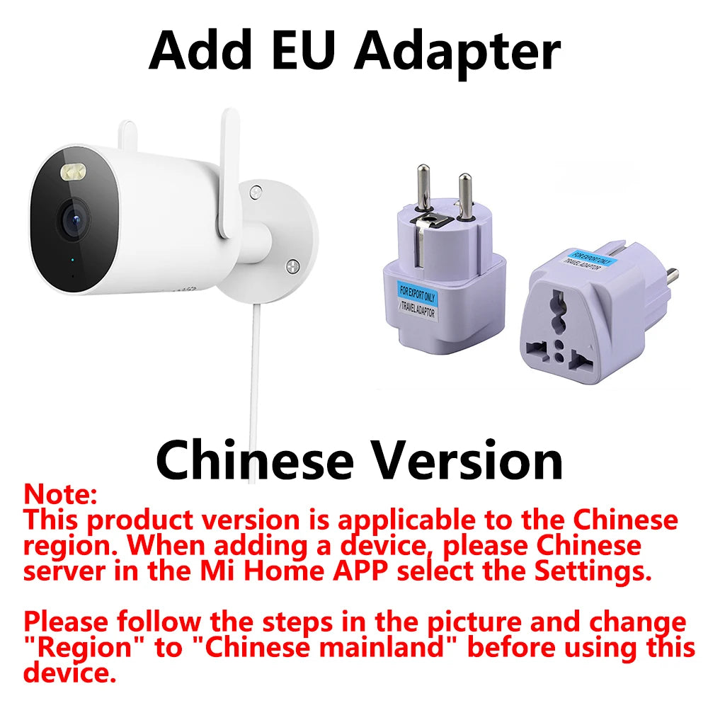 Xiaomi Outdoor Camera AW300 IP66 2K IP66 Full Color Night Vision Home Camera Video Surveillance IP Cam Detection Security Camera