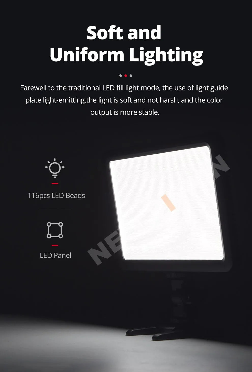 LED Video Light Panel | Adjustable Studio Lighting for Content Creation Tidesmit