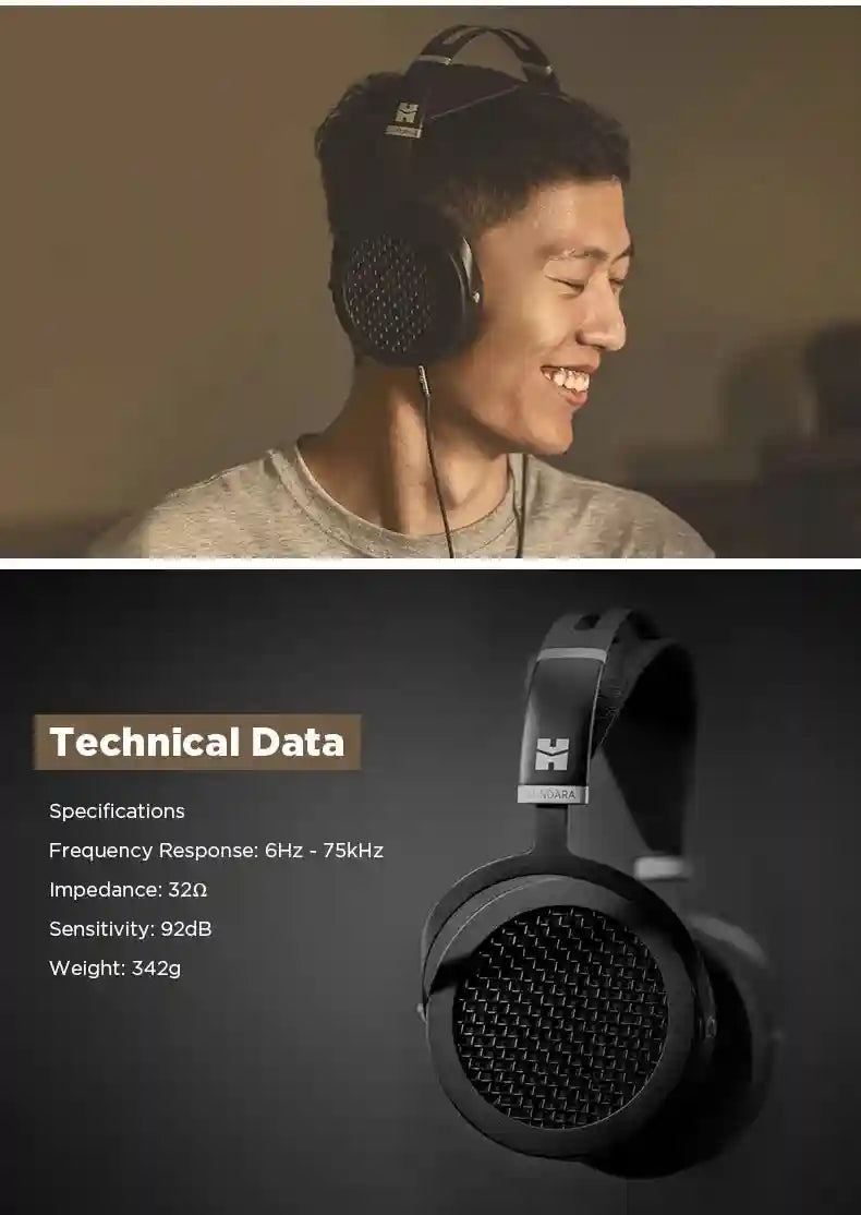 Hifiman Sundara Planar Magnetic Headphones - Open-Back Studio Monitor Tidesmit