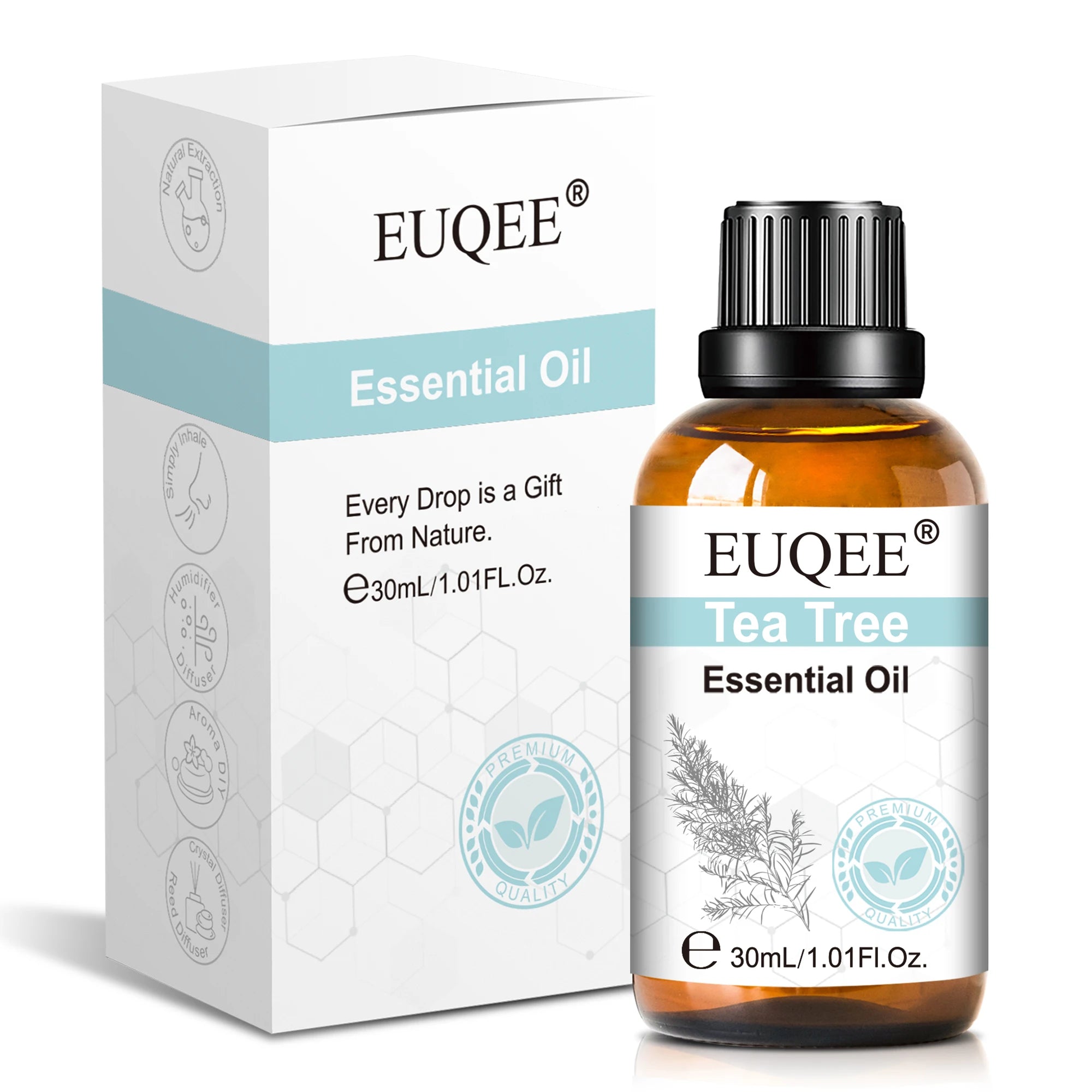 EUQEE 30ml Pure Essential Oils For Humidifier,Diffuser,Candle Making-Vanilla Lavender Cinnamon Rose Aromatherapy Essential Oils