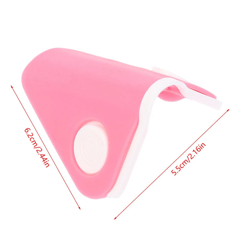 Pink and white silicone nose shaper clip for bridge lifting and facial contouring, showing 6.2cm and 5.5cm dimensions.