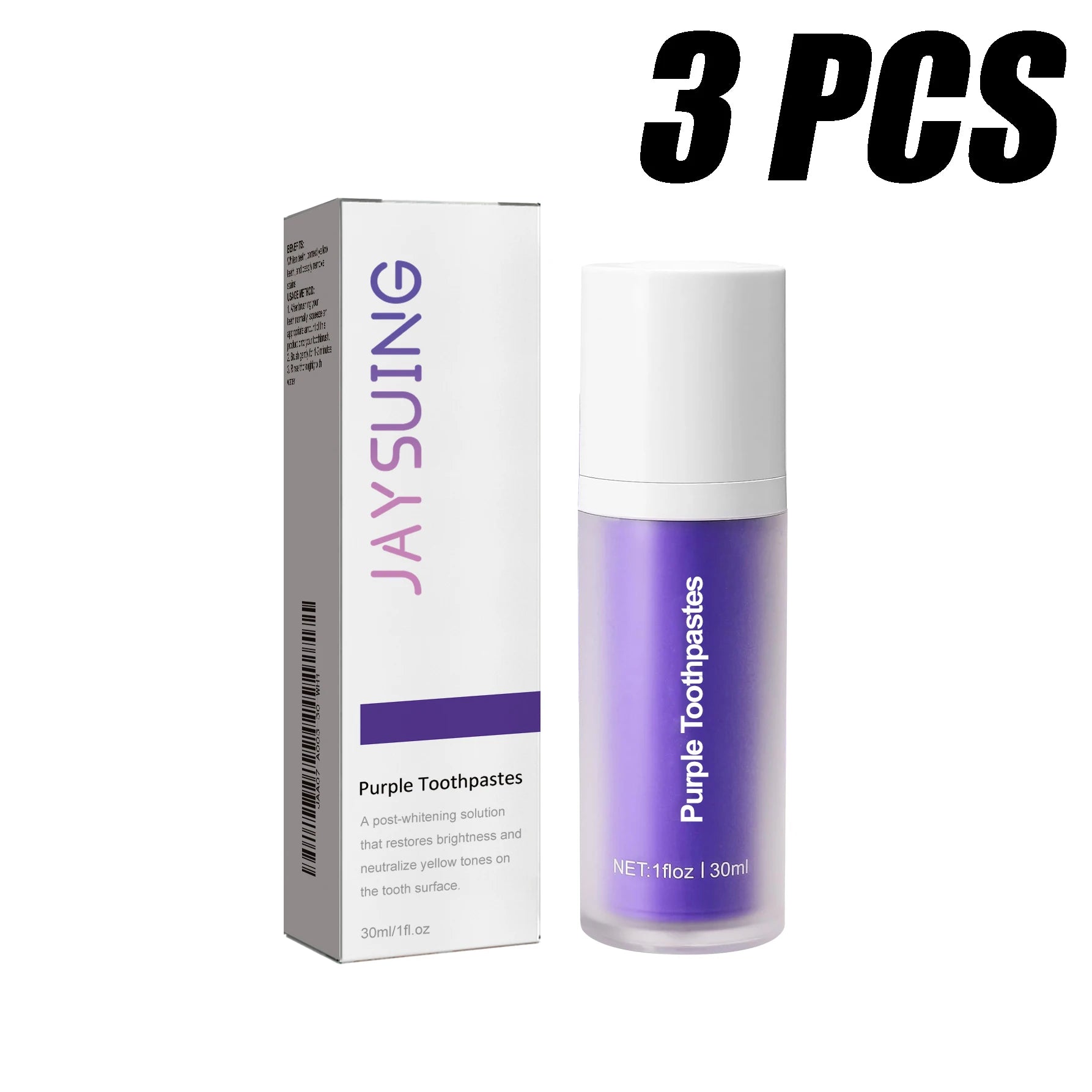 Tidesmit purple orthopedic teeth whitening toothpaste for deep smoke stain removal and gingiva protection