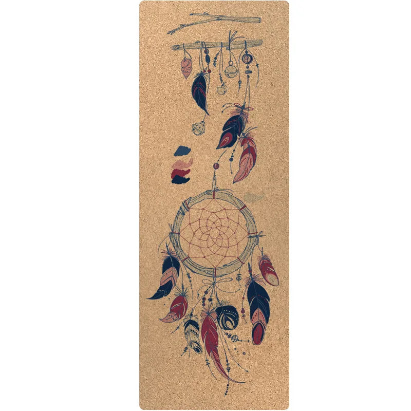 Non-slip Grab Shock Absorption Thickened Men's Yoga Sports Fitness Cork Folding Towel Yoga Mat