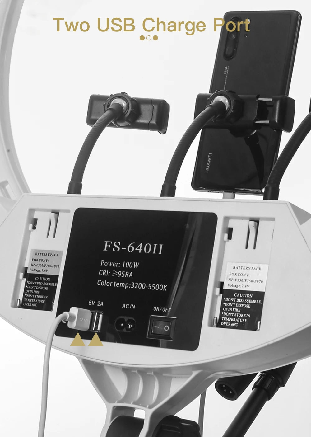 22 Inch LED Ring Light with Tripod for Professional Content Creation Tidesmit