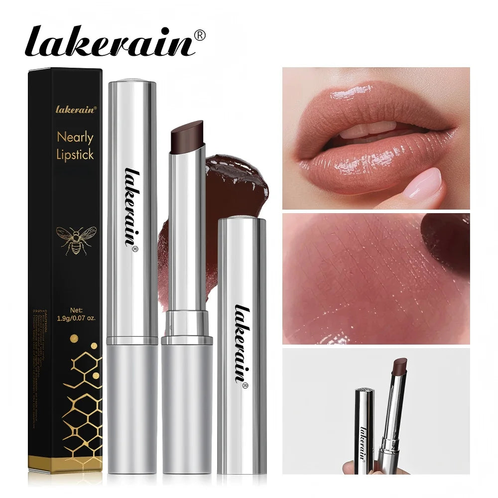 Lakerain long-lasting honey lip balm with a moisturizing, glossy finish for plump, nourished lips.