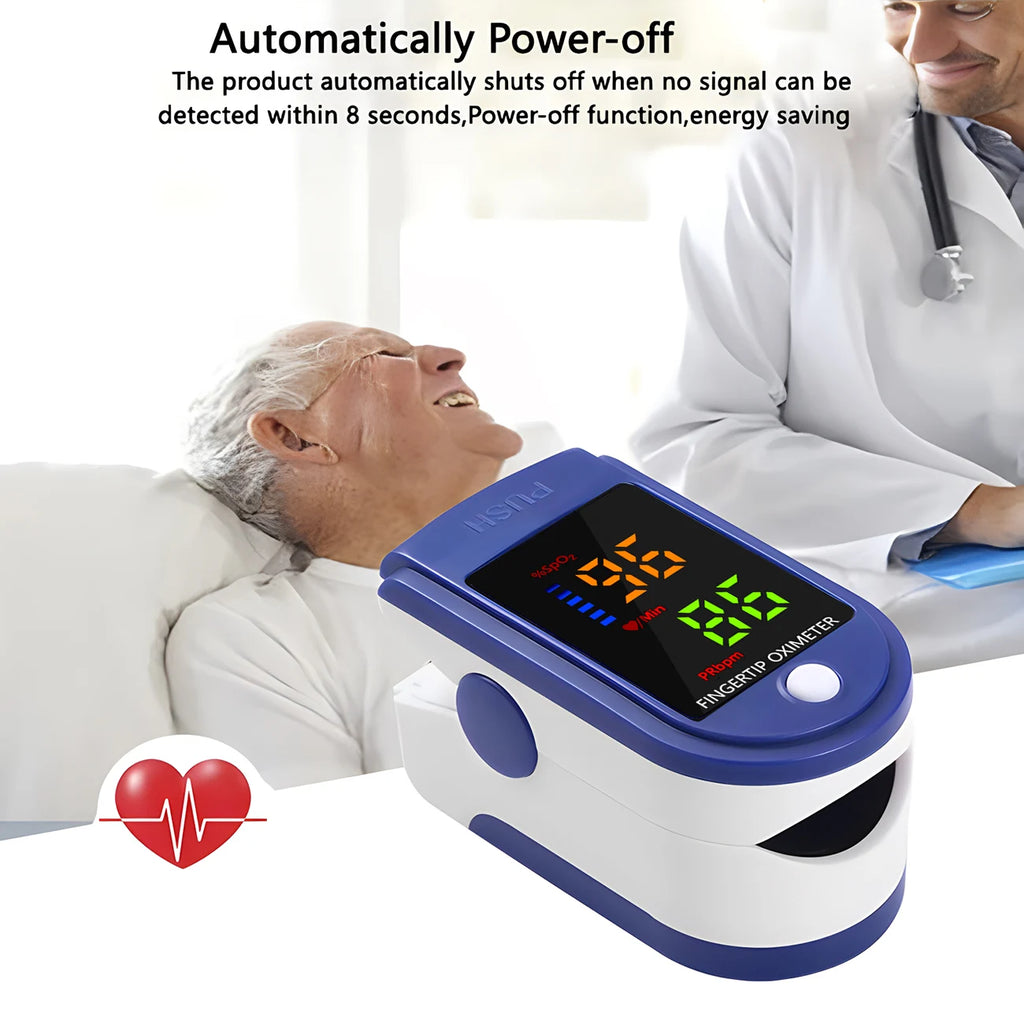 Portable Finger Oximeter Digital Finger Pulse Oximeter LED Blood Oxygen Heart Rate Health Diagnostic Monitor Tool