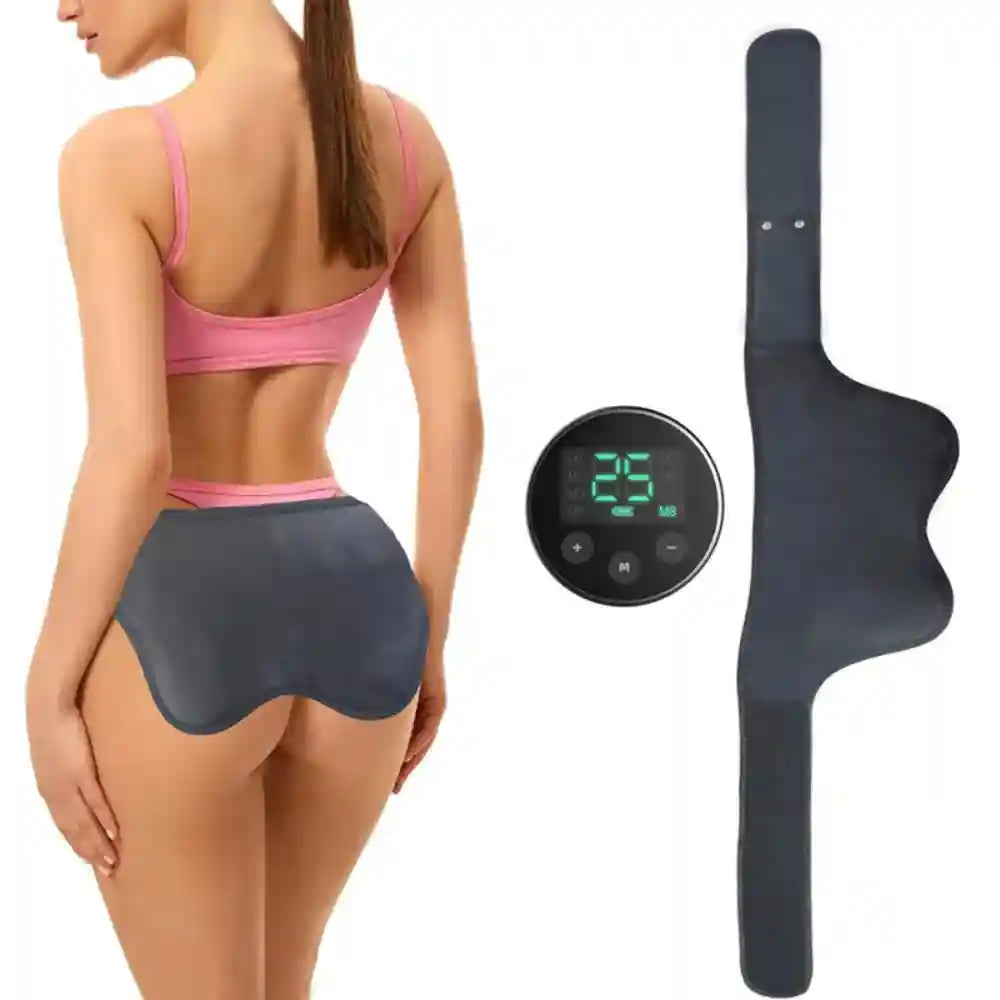 EMS Butt Lifting Massager - 8 Mode Rechargeable Glute Toning Pad Black Massage Roller Tidesmit
