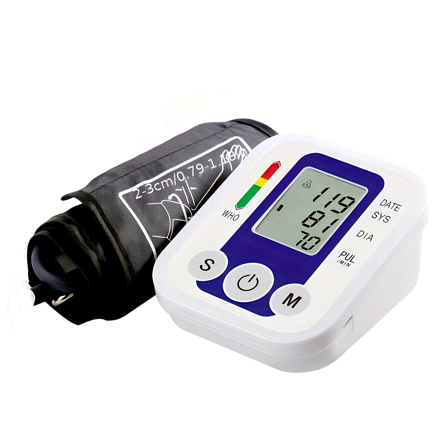 Portable Digital Upper Arm Blood Pressure Monitor 32cm Large Cuff Medical Heart Rate Tensiometer
