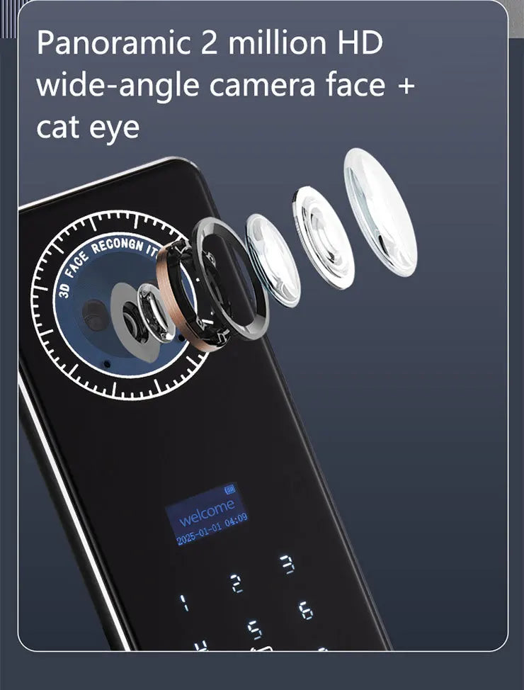 Outdoor Waterproof Lock Wifi Tuya APP Remote Voice Intercom Electronic Door Lock Face Fingerprint Smart Door Lock With Camera