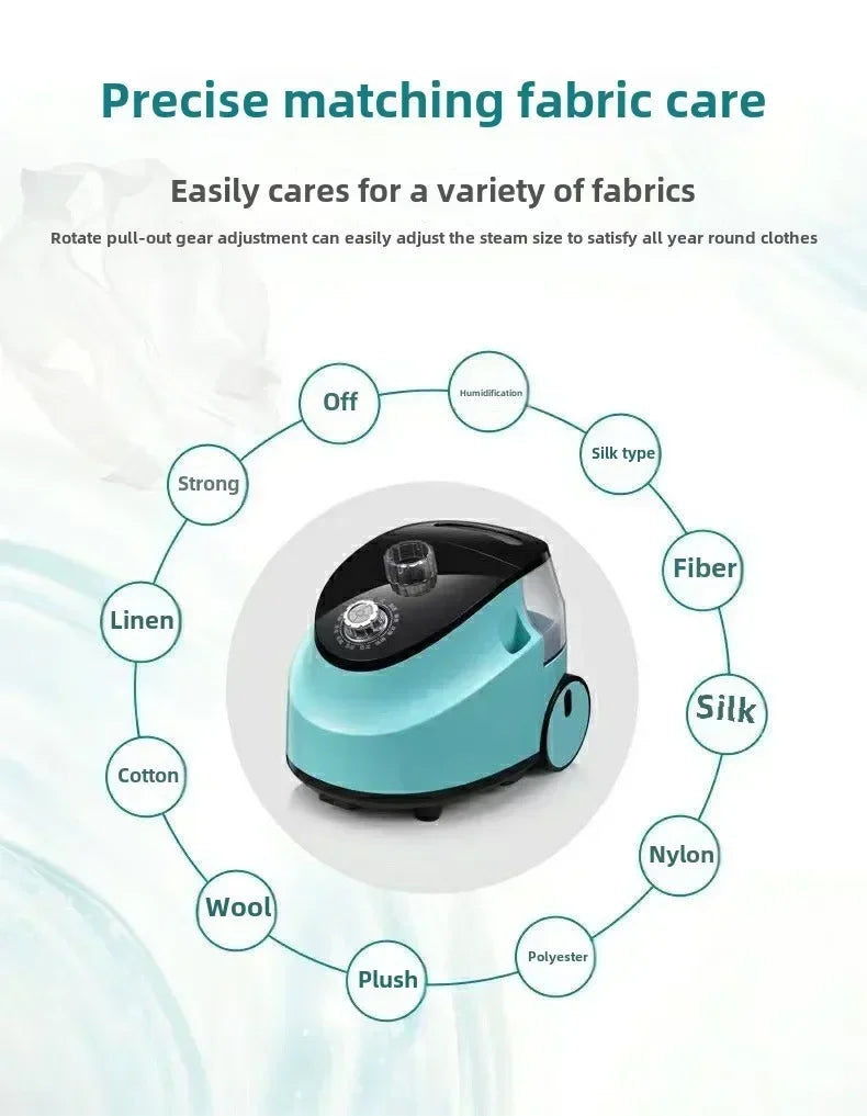 Tidesmit portable double rod vertical garment steamer with ironing board for fast household clothes wrinkle removal