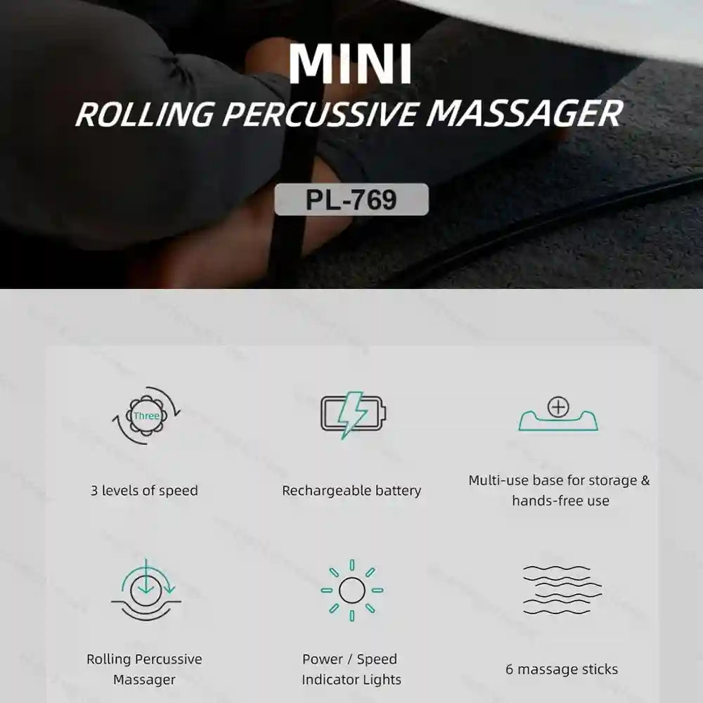 Electric Massage Roller for Deep Tissue Muscle Recovery | Tidesmit Massage Roller Tidesmit