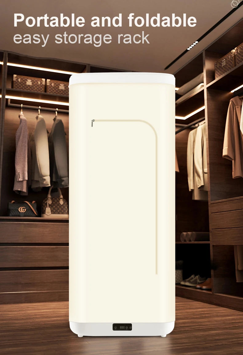 Tidesmit 1KW portable electric folding laundry dryer with remote control for quick drying clothes and towels