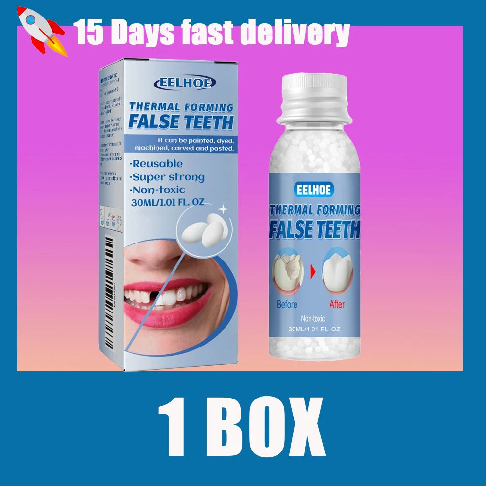 Temporary Tooth Repair Beads | Food Grade Dental Filling Material for Missing Broken Teeth, Denture Adhesive Solid Glue