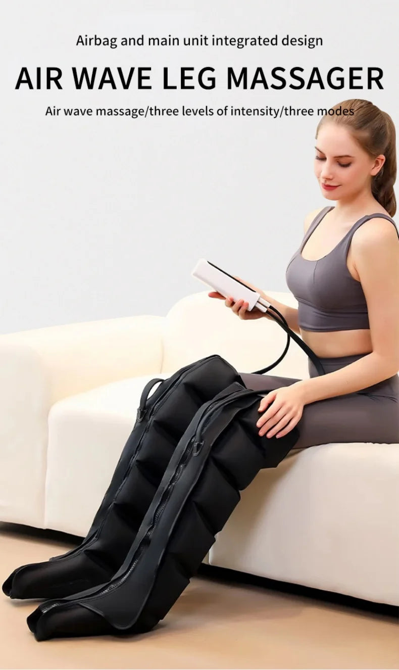 Electric Leg Massager With Remote Air Compression for Calf Therapy Relaxation Treatment Tidesmit
