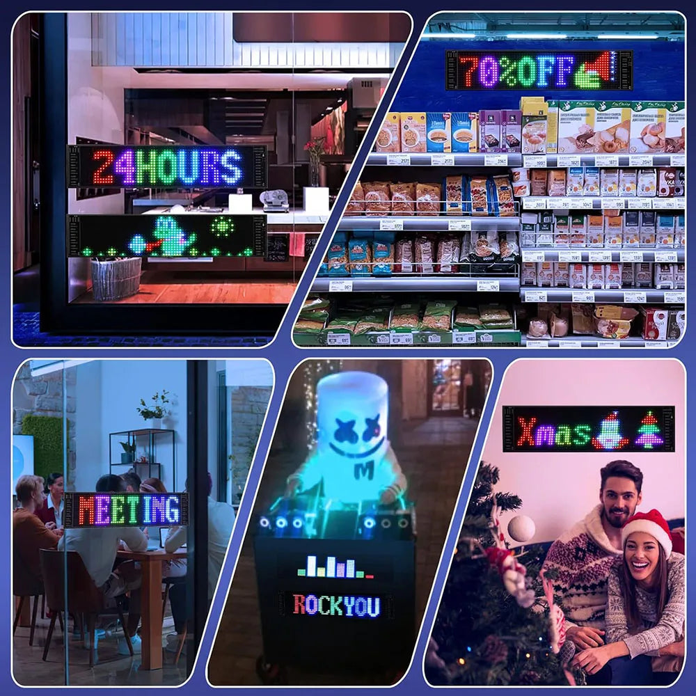 Programmable Car LED Matrix Panel | Flexible DIY Display Sign - Tidesmit Tidesmit