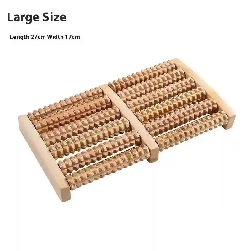 Wooden Foot Massager Roller | Deep Tissue Reflexology Tool Massage Roller P2 Tidesmit