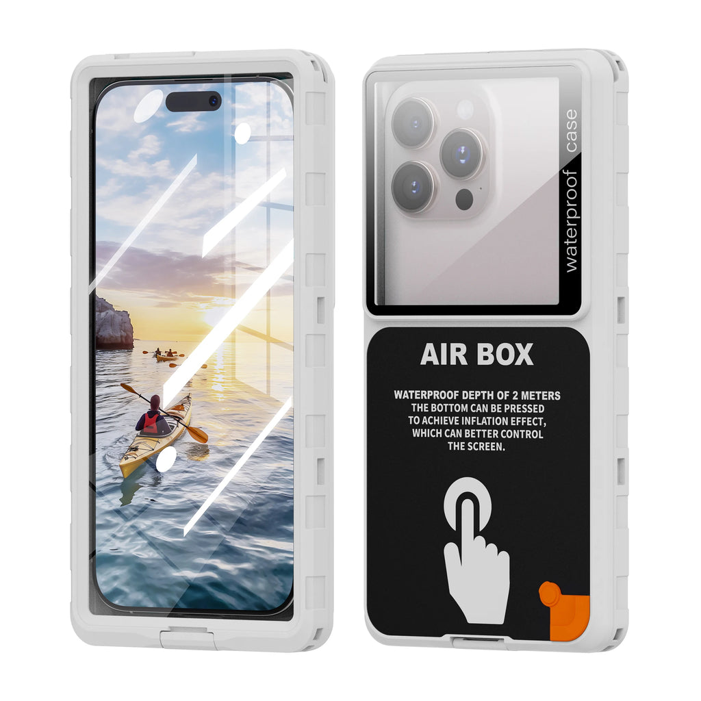 Waterproof Phone Case for 6.9 Inch Devices - IP68 Certified Shockproof WHITE for phone series(6.9") Tidesmit