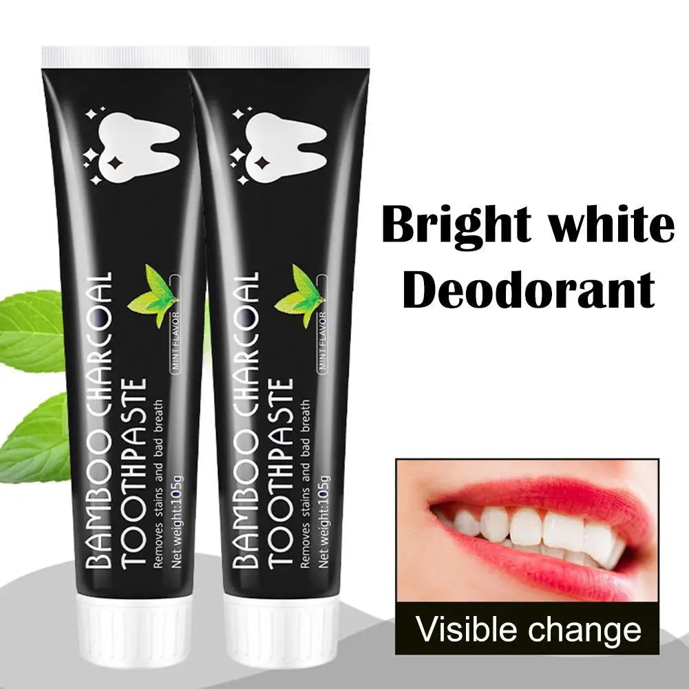 Tidesmit natural activated charcoal mint toothpaste for deep cleaning and teeth whitening stain removal