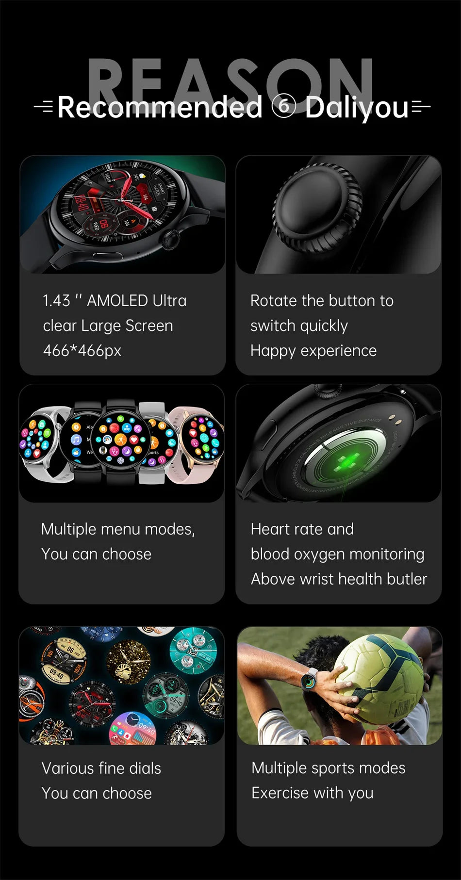 2025 AMOLED Smart Watch Ladies Screen Always Show Time 466*466 HD Health Tracker Voice Calling Smartwatch Women