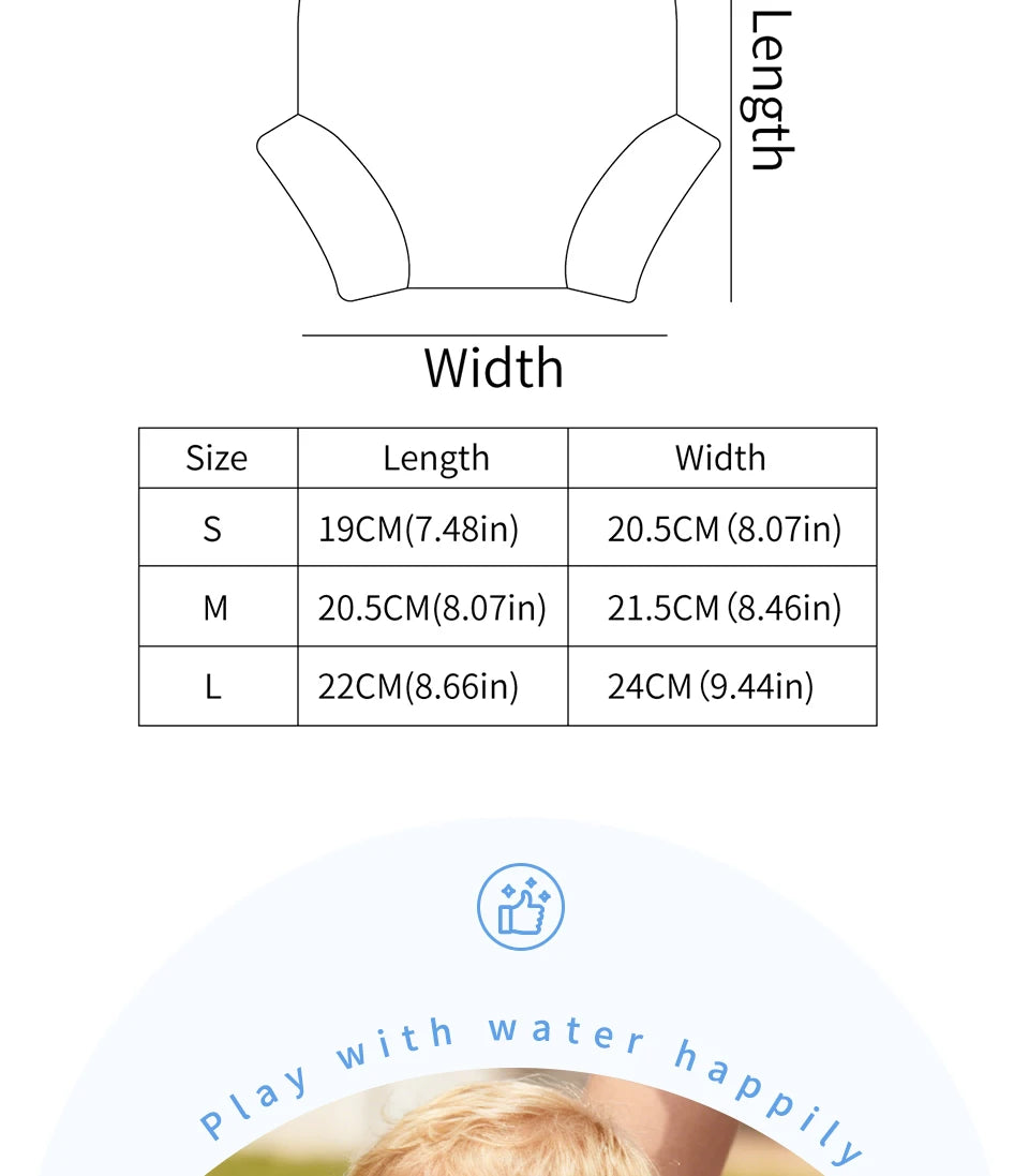 Happyflute 1 Pc Baby Leakproof Swimming Diaper Newborn Baby High Waist Swim Nappies Washable Reusable Baby Swimwear Cloth Nappys