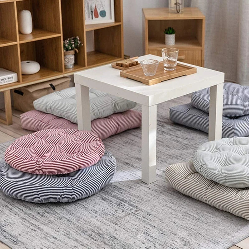 Large Square Round Floor Seat Cushion Cotton and Linen Tatami Floor Pillow Thick Cushions Seating Garden Chair Cushion Seat Pad