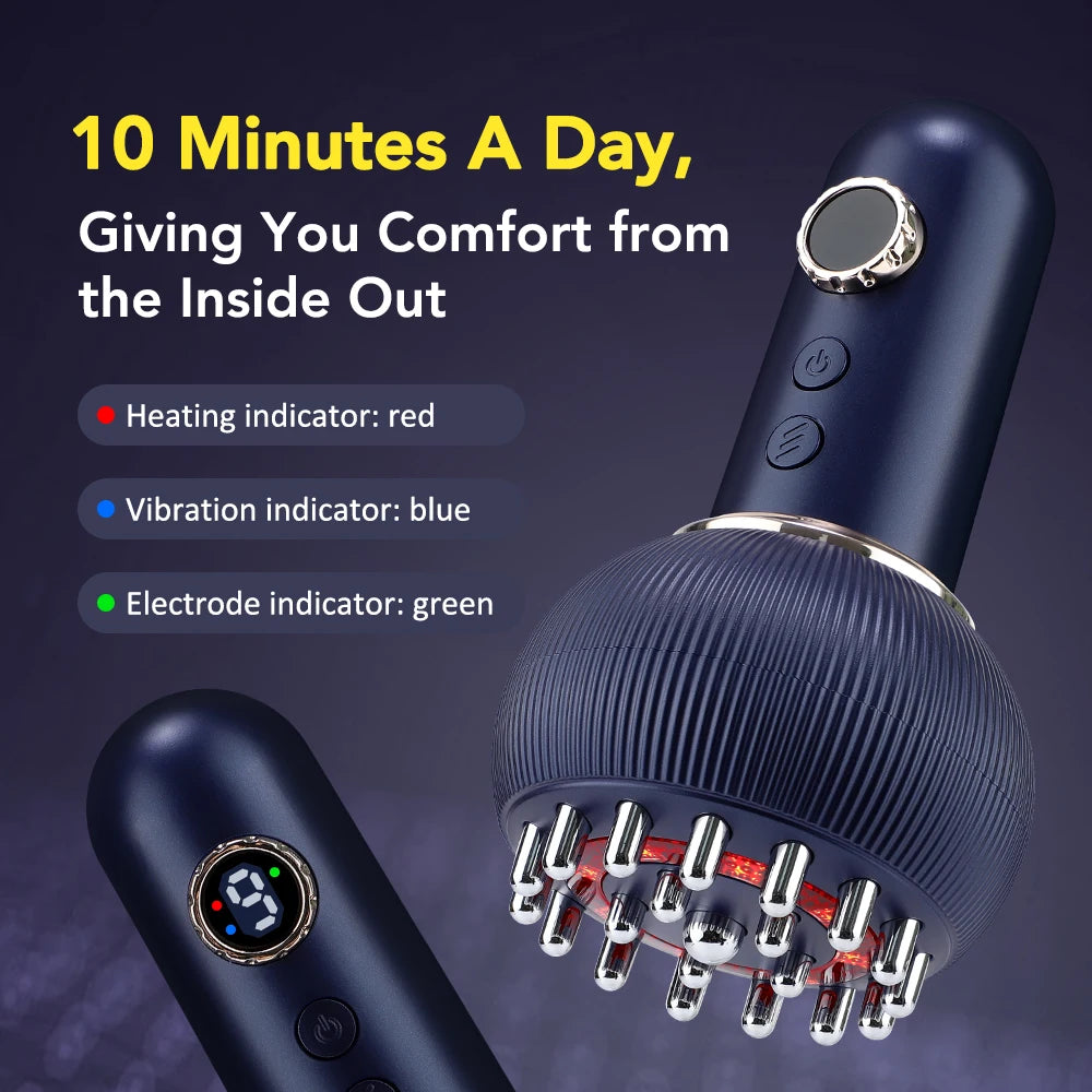 Electric Gua Sha Massager - Heated Portable Device for Lymphatic Drainage Relaxation Treatment Tidesmit