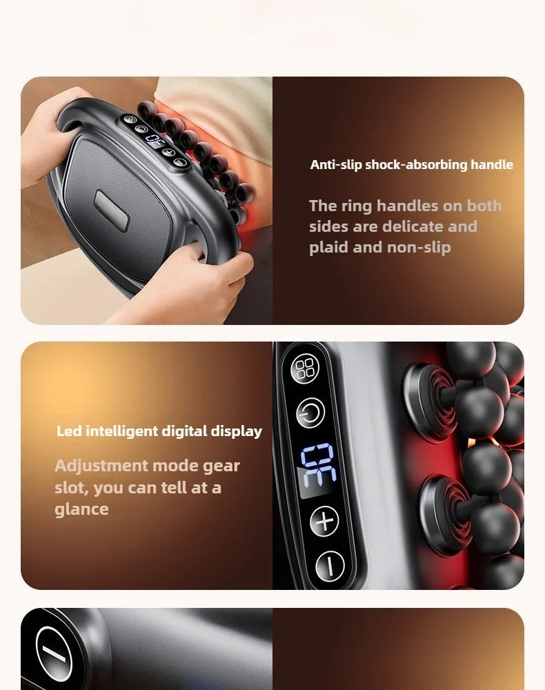 Massage Gun Deep Tissue Muscle Massager - 32 Intensity Levels (Grey) Relaxation Treatment Tidesmit