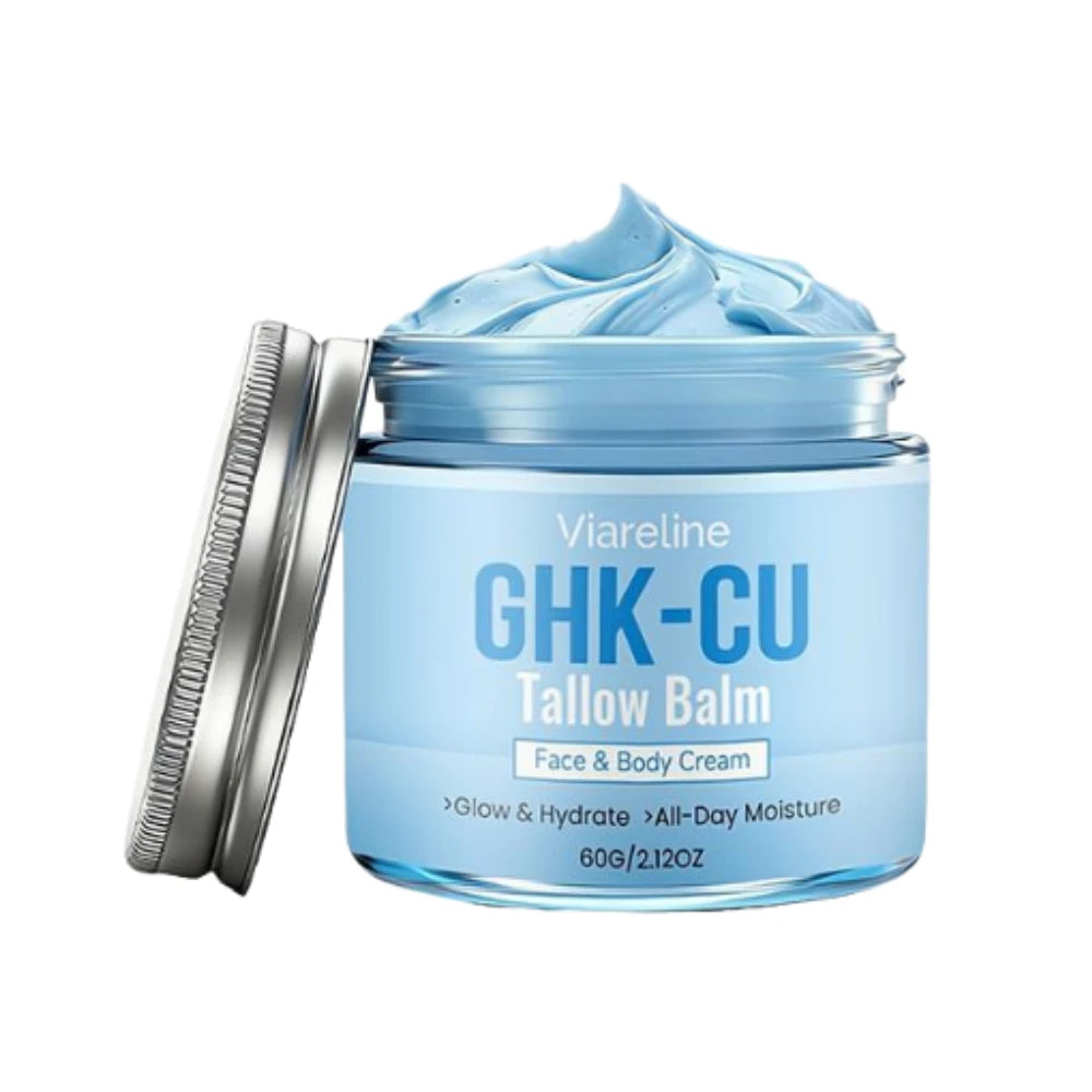 Copper Peptides GHK-Cu Beef Tallow Honey Blue Balm for Face & Body Moisturizing Hydrating & Brightening For All Skin Types