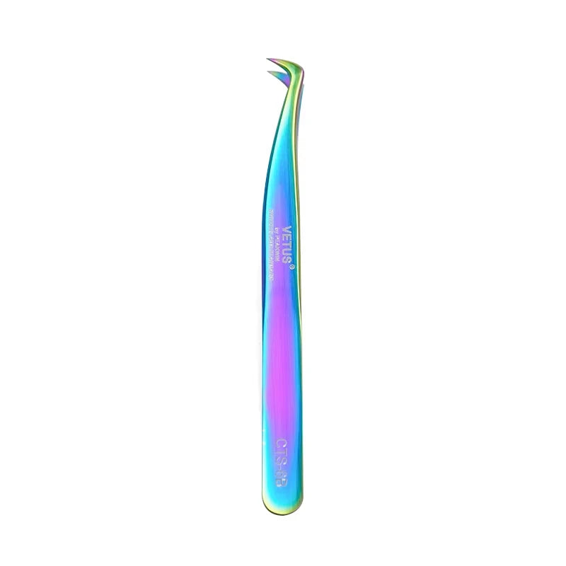Eyelash Extension Tweezers: Precision Stainless Steel Pro Tools False Eyelashes CTS-6B Tidesmit
