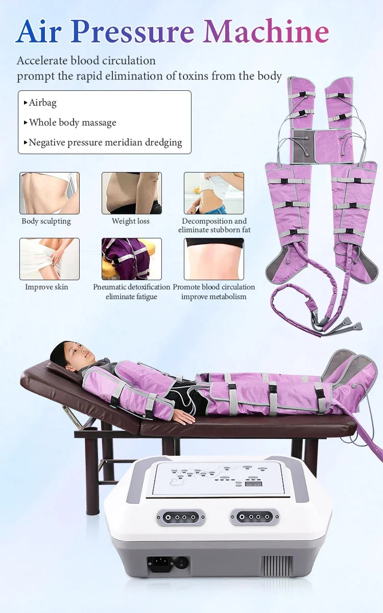 Pressotherapy Lymphatic Air Compression Massager - Electric Recovery Massage Chairs Tidesmit