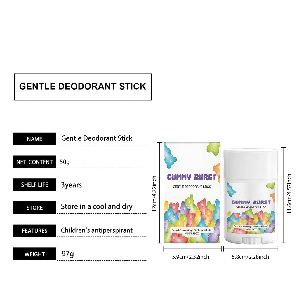 Tidesmit moisturizing deodorant stick for kids and teens, provides lasting sweat odor protection and dry comfort.