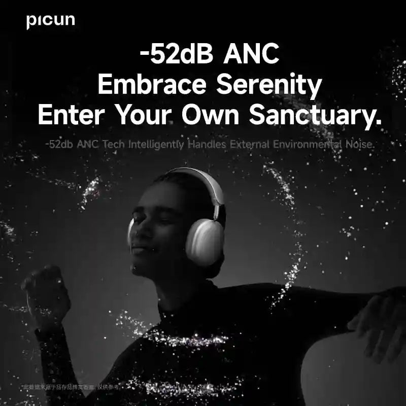 Wireless Headphones with 52dB Active Noise Cancelling & Spatial Audio Tidesmit