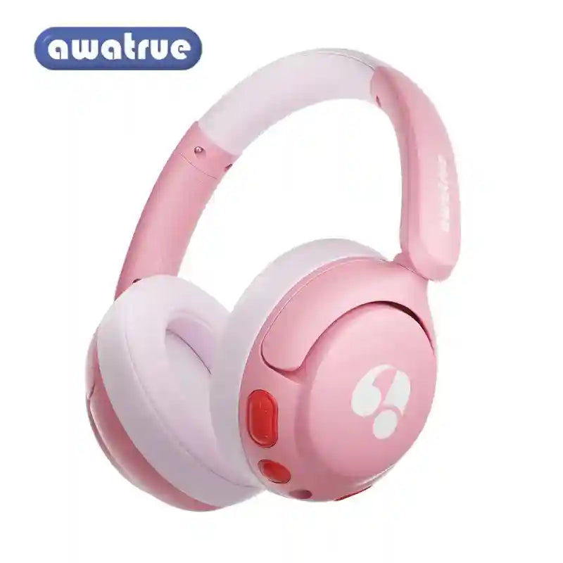 Kids Wireless Headphones - Safe 85dB Audio Over-Ear Design Pink Tidesmit