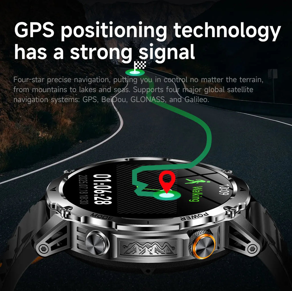 T-Rex 3 Military Grade 1100mAh Battery Smart Watch 10ATM Waterproof GPS Compass Altimeter Call AMOLED Men Swim Sports Smartwatch
