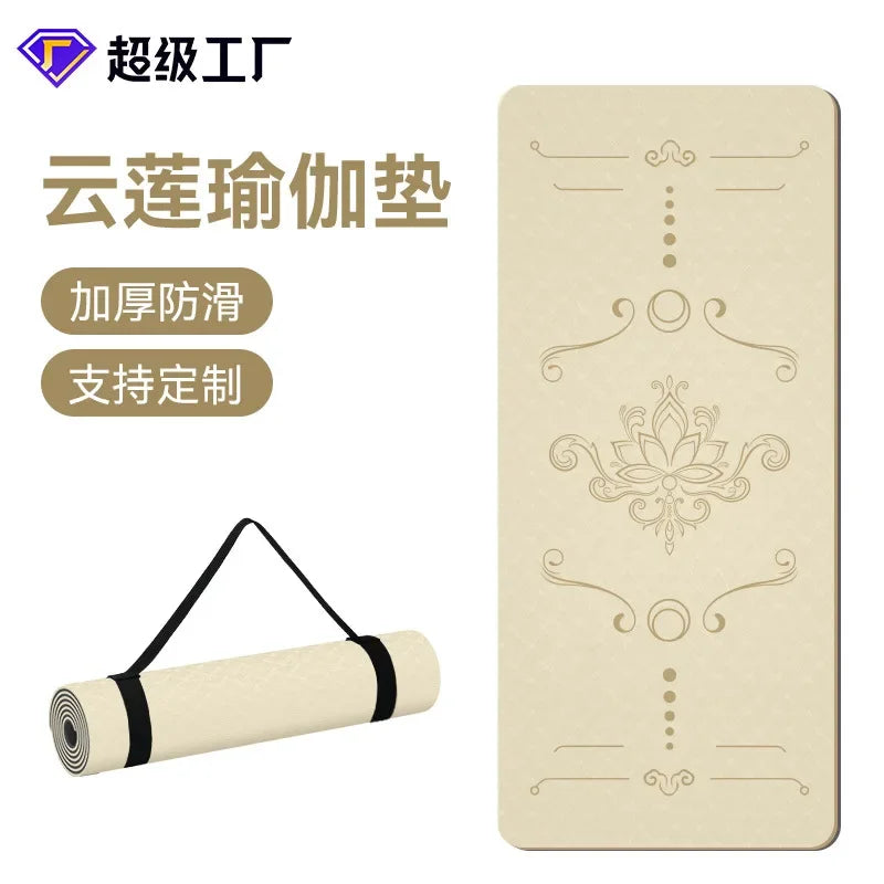 1850  800 10mm NEW  Wide Tpe Yoga Mat Thickened Non-slip Silent Sports Skipping Rope Dance Mat