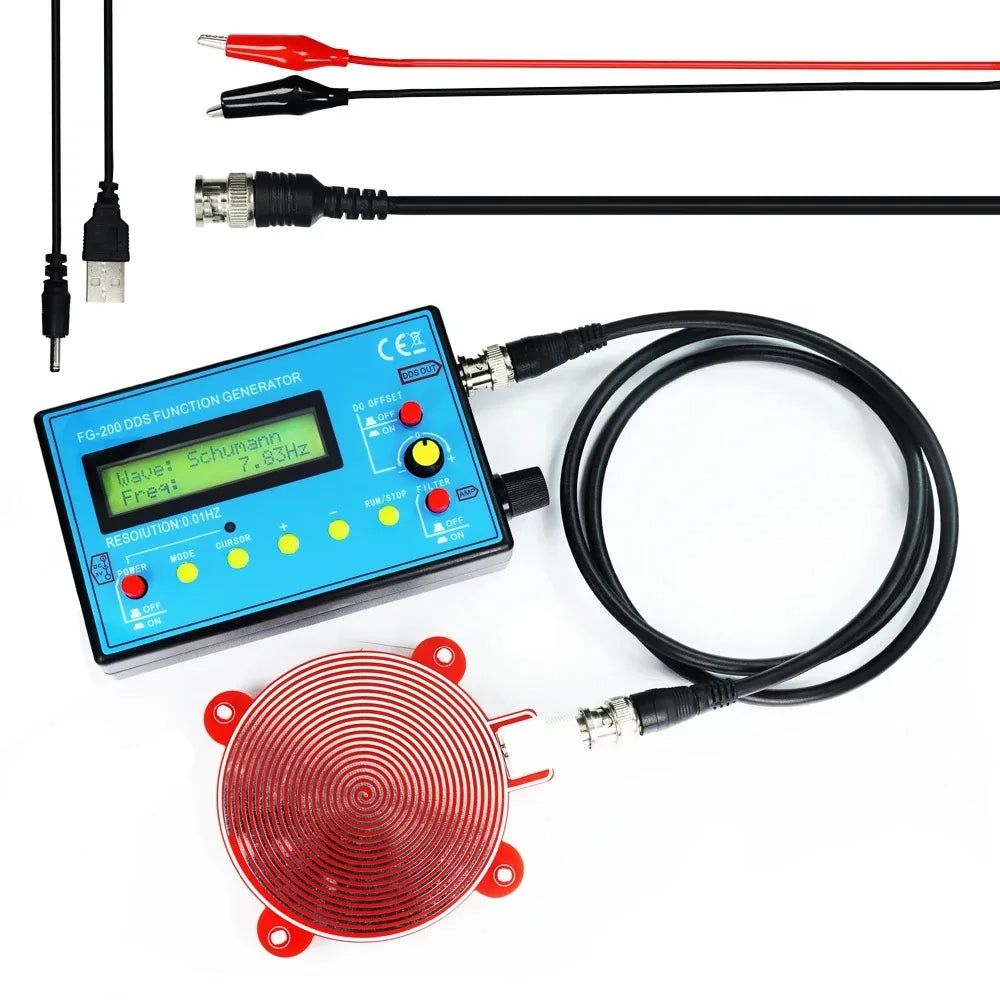 FG-100 DDS Function Signal Generator 1Hz-500kHz Sine Square Triangle Waveform Output USB 5V Powered Frequency Tester