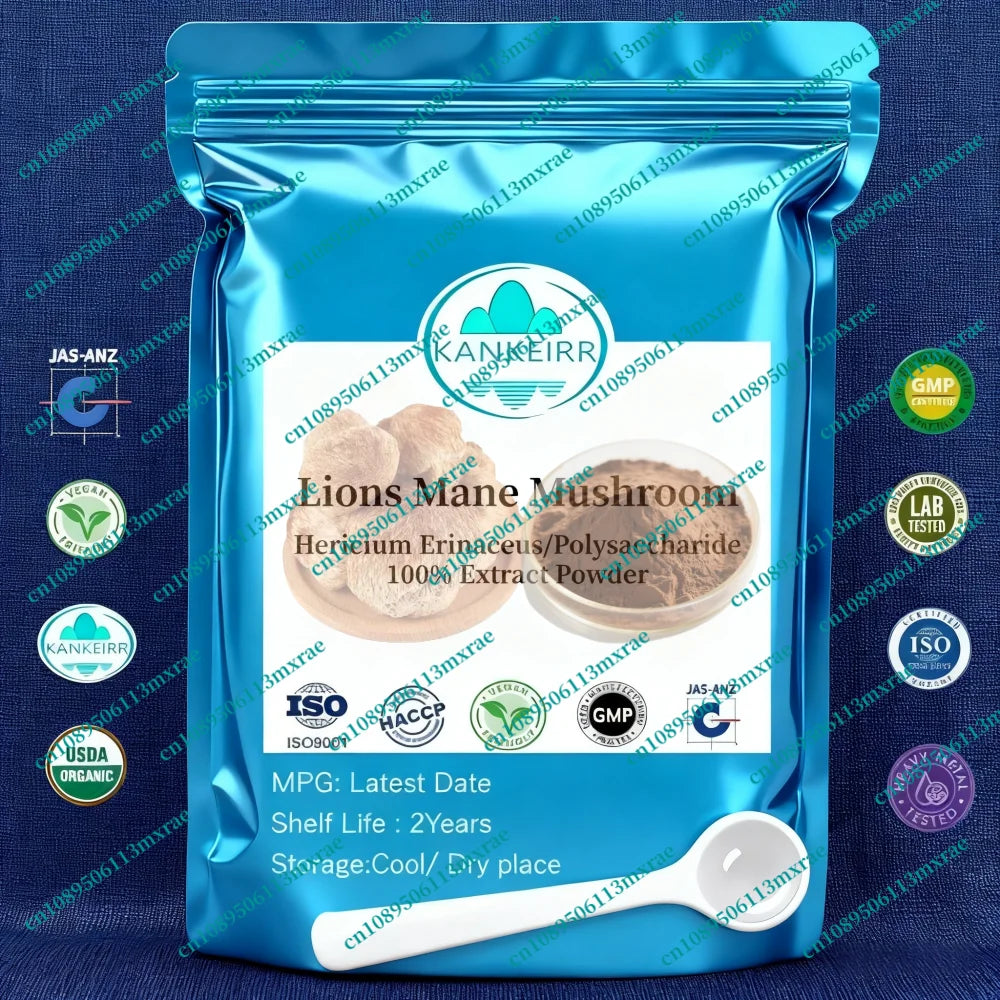 Global Customized Proportion Packaging Lions Mane Mushroom Extract Powder Bulk Hericium Erinaceus Out Packing Aluminum Foil Bag