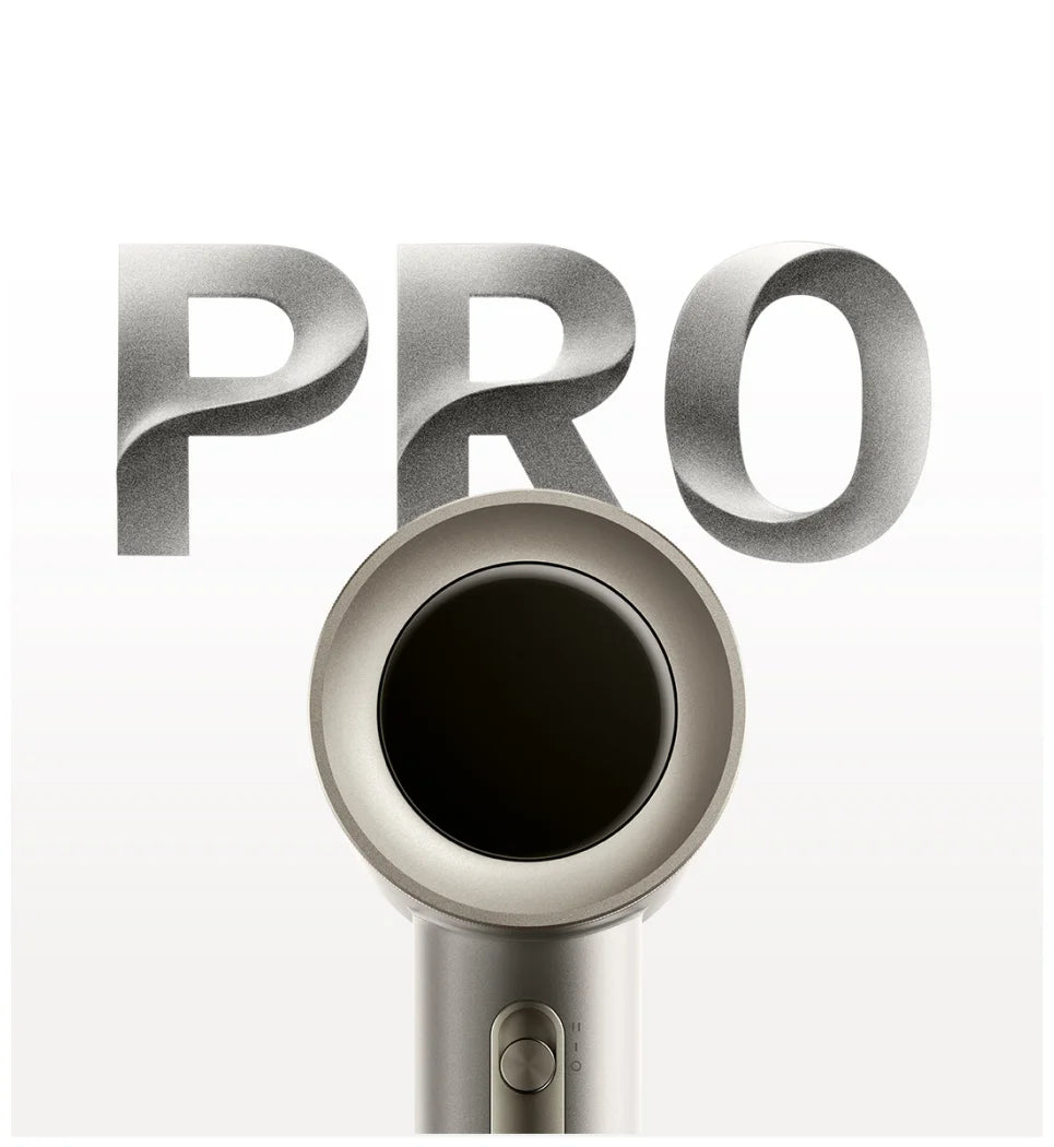 MIJIA High Speed Pro water ion hair dryer in elegant silver finish with advanced smart temperature control technology.