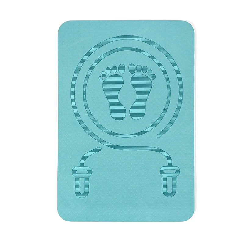 6 MM Skipping Rope Mat Anti-noise Jump Rope Mat Floor Mats Exercise Shock Absorption Yoga Mat TPE Skipping Mat Fitness Pad