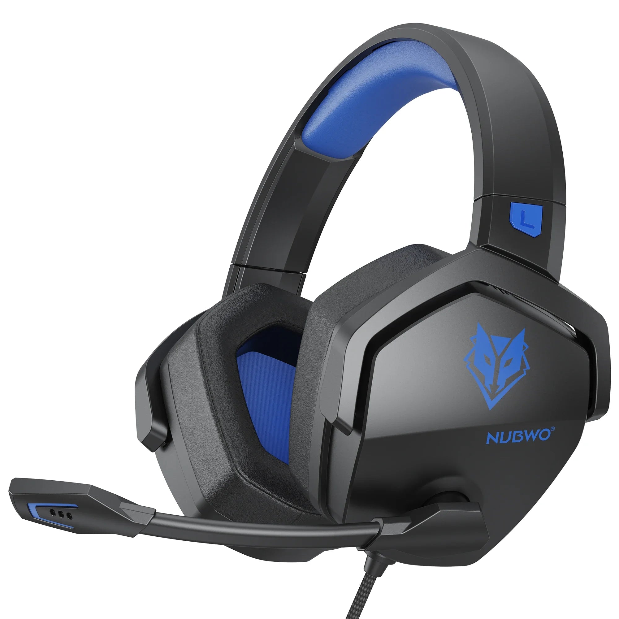 Gaming Headset for PS5 Xbox PC with Noise Canceling Mic - Over-Ear Comfort Blue Tidesmit