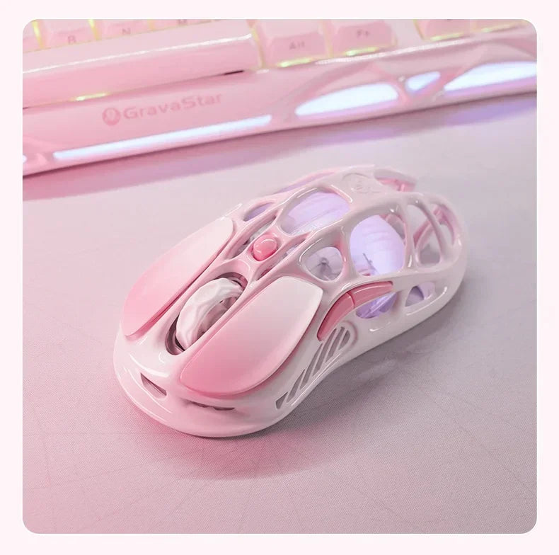 GravaStar Mercury M2 M1 Wireless Gaming Mouse Alloy 26000 DPI PAW3395DM Sensor Lightweight Hollowed Out Design RGB E-sports Mice